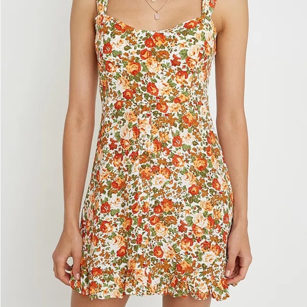 Faithful the Brand Spring Floral Dress with Ruffle Hem